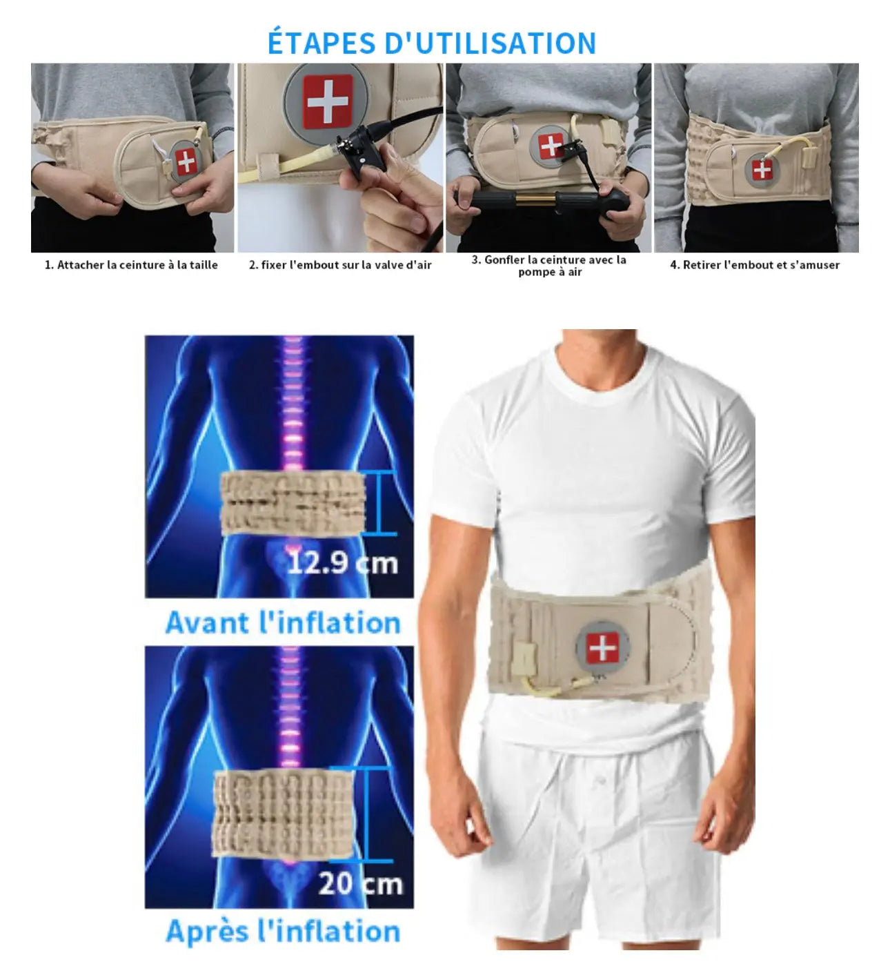 Ceinture bas du dos  Gonflable MobilityPro™